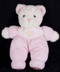 Eden Teddy Bear Pink White Face Lovey Baby Plush